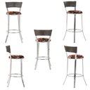 Ver imagem 5 de Jogo de Mesa Bistrô com Tampo de Vidro Redondo 4 Banquetas em Alumínio e Fibra Sintética Argila