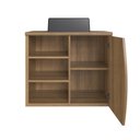 Ver imagem 3 de Gabinete de Banheiro Suspenso 70cm Laura com 01 Porta e 02 Prateleiras Mel com Cuba Preta