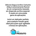 Ver imagem 3 de Silicone Dagua Acrilico Cartucho 450g Bege C/Aplicador