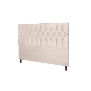 Cabeceira Madri Bege Estofada para Cama Box Casal 144cm Quarto Luxo Jbe Móveis