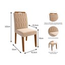 Ver imagem 3 de Cadeira Sala de Jantar Paola Kit 2 Un Nature/Suede Chumbo - Cimol