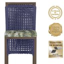 Ver imagem 3 de Mesa Bistrô 2 Banquetas Roma Corda Náutica Estofado 5 Trama Azul