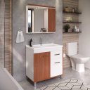 Ver imagem 1 de Conjunto de Banheiro New Glass 0,80cm Br/cinamomo