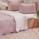 Ver imagem 2 de Kit Cobre Leito Casal Ultra Lisse Lisa New 210x230cm Mauve