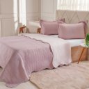 Ver imagem 1 de Kit Cobre Leito Casal Ultra Lisse Lisa New 210x230cm Mauve