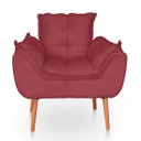 Ver imagem 4 de Poltrona Opala Decorativa Veludo Rosê