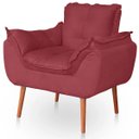 Ver imagem 1 de Poltrona Opala Decorativa Veludo Rosê