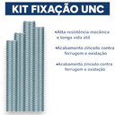 Ver imagem 4 de Kit 4 Barra Roscada Zincada de 1 Metro Unc Stein 5/16
