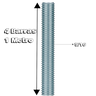Kit 4 Barra Roscada Zincada de 1 Metro Unc Stein 5/16 - 2