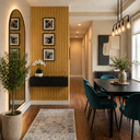 Ver imagem 5 de Aparador Suspenso 90cm com Painel Ripado MDF Decorativo Sala:Preto