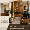 Ver imagem 4 de Aparador Suspenso 90cm com Painel Ripado MDF Decorativo Sala:Preto