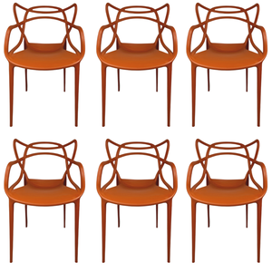Cadeira Allegra Top Chairs Terracota - Kit com 6