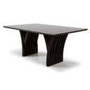Ver imagem 1 de Mesa Yady 200 Vidro Off White Acabamento Tabaco