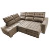 Sofá de Canto Esquerdo 2.65x2.30m Retrátil e Reclinável com Molas Ensacadas Cama inBox Nobre Bege - 6