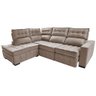 Sofá de Canto Esquerdo 2.65x2.30m Retrátil e Reclinável com Molas Ensacadas Cama inBox Nobre Bege - 7
