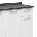Ver imagem 4 de Balcão De Cozinha 100% Aço 105Cm Com Tampo 3 Portas 1 Gaveta 6112 Múltipla Branco