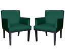 Ver imagem 1 de Kit 2 Poltronas Decorativa Vitória Suede Verde Pés Madeira Mz Decor