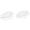 Ver imagem 7 de Kit 2 Mesas de Centro Orgânicas Pés Palito em Madeira Branco e Preto