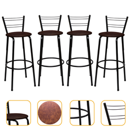 Kit 4 Banquetas para Balcão Bancada Cozinha Bistrô Ilhas Gourmet Bares Banco Flórida Preta - 1