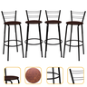 Kit 4 Banquetas para Balcão Bancada Cozinha Bistrô Ilhas Gourmet Bares Banco Flórida Preta - 1