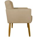 Ver imagem 5 de Poltrona Hope Decorativa Confortável para Sala Quarto Recepção Tecido Suede Pés Palito
