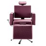Cadeira Cabelereiro Barbeiro Maquiagem Poltrona Reclinável Class Salão de Beleza Estofados Vinho - 4