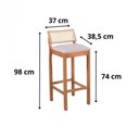 Ver imagem 4 de Conjunto Bistrô Mesa Jade Tampo Laqueado com 2 Banquetas Helena Linho Facilita Decor