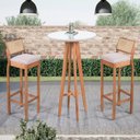 Ver imagem 2 de Conjunto Bistrô Mesa Jade Tampo Laqueado com 2 Banquetas Helena Linho Facilita Decor