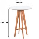 Ver imagem 3 de Conjunto Bistrô Mesa Jade Tampo Laqueado com 2 Banquetas Helena Linho Facilita Decor