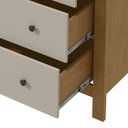 Ver imagem 4 de Cômoda Maggiore 6 Gavetas Amêndoa/Off White - Móveis Lopas