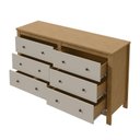 Ver imagem 3 de Cômoda Maggiore 6 Gavetas Amêndoa/Off White - Móveis Lopas