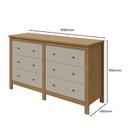 Ver imagem 5 de Cômoda Maggiore 6 Gavetas Amêndoa/Off White - Móveis Lopas