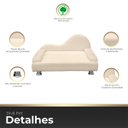 Ver imagem 3 de Mini Sofá Cama Divã Pet Cães e Gatos Orgânico Confortável e Reforçado Bouclé