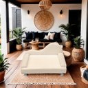 Ver imagem 2 de Mini Sofá Cama Divã Pet Cães e Gatos Orgânico Confortável e Reforçado Bouclé