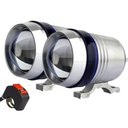 Ver imagem 1 de Kit 2x Farol Milha Universal Led Cree U5 Auxiliar Moto com Interrruptor
