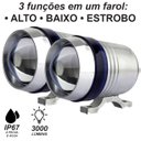 Ver imagem 4 de Kit 2x Farol Milha Universal Led Cree U5 Auxiliar Moto com Interrruptor