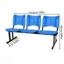 Ver imagem 3 de Cadeira para Recepção Plástica 03 Lugares Cor Azul Mastcmol