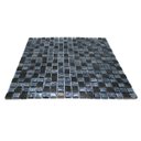 Ver imagem 3 de Pastilha de Vidro para Cozinha Banheiro Preto Mescla 30x30cm