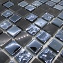 Ver imagem 2 de Pastilha de Vidro para Cozinha Banheiro Preto Mescla 30x30cm