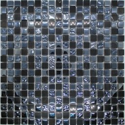 Pastilha de Vidro para Cozinha Banheiro Preto Mescla 30x30cm - 1