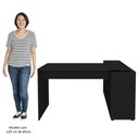 Ver mais imagens de Mesa Escrivaninha em L Eron e Estante Livreiro 90x187cm Lean A06 Preto - Mpozenato