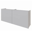 Ver imagem 2 de Balcões para Recepção Atendimento Escritório 240 Cm F5 Cor:cinza