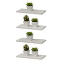 Ver imagem 2 de Kit 4 Prateleiras 30 X 10cm Branca Suporte Invisível