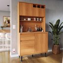 Ver imagem 1 de Cantinho do Café Movelove Easy Armário Compacto 4 Portas 1 Gaveta com Balcão Multiuso