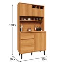 Ver imagem 3 de Armário de Cozinha Completa 4 Portas 1 Gaveta Easy Movelove