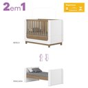Ver imagem 6 de Quarto de Bebê Completo Aconchego 1 Porta 4 Gavetas com Vidro Branco/jequitibá - Henn
