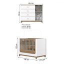 Ver imagem 4 de Quarto de Bebê Completo Aconchego 1 Porta 4 Gavetas com Vidro Branco/jequitibá - Henn