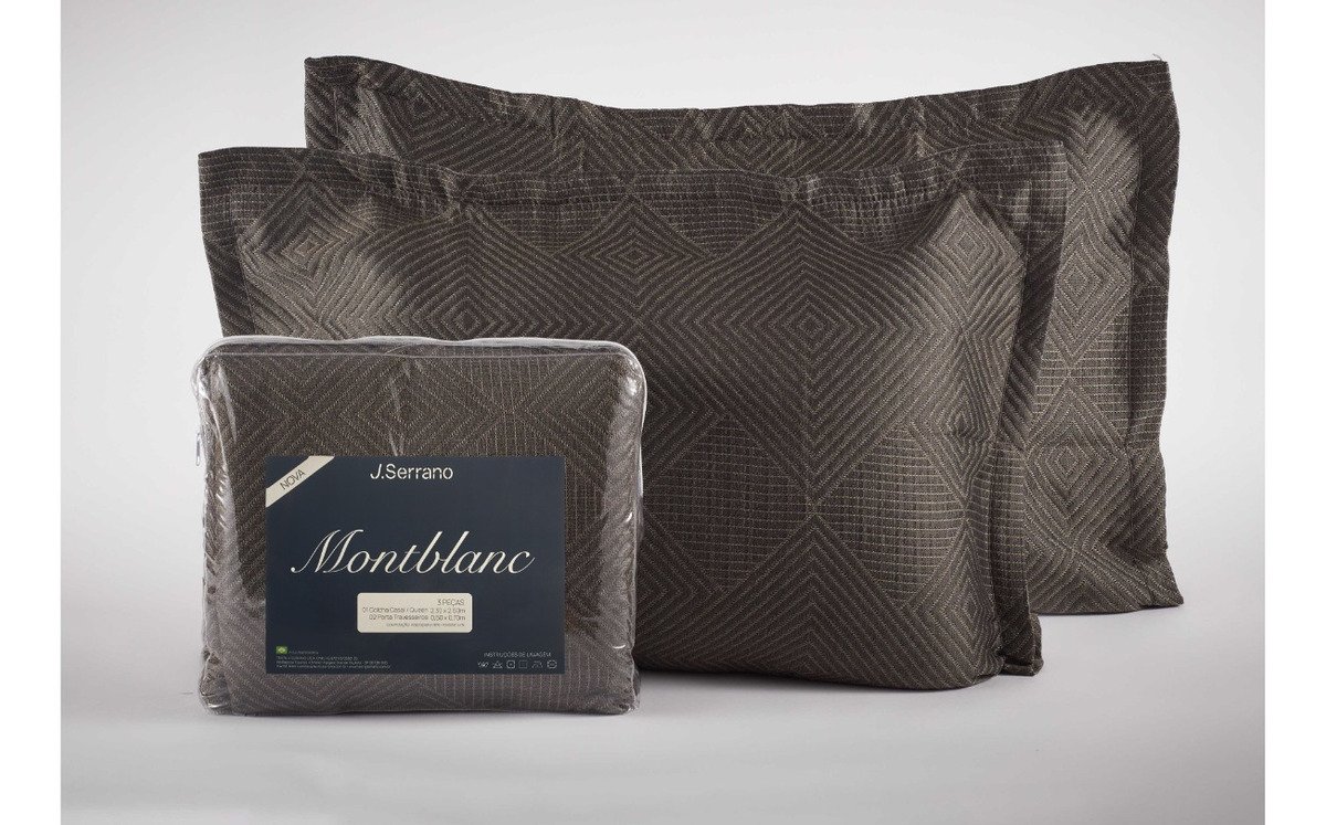 Kit Colcha Montblanc Cairo 106 Camel Solteiro 180x230cm