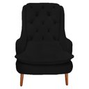 Ver imagem 2 de Poltrona Decorativa Lille Suede Preto - Dominic Decor