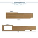 Ver imagem 5 de Rack Extensível TV até 60 Polegadas Planejado 220cm Aruá CabeCasa MadeiraOriginals Marrom Jatobá